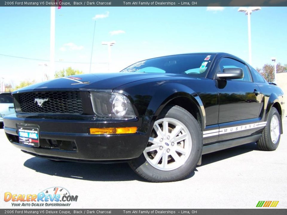 2006 Ford Mustang V6 Deluxe Coupe Black / Dark Charcoal Photo #1