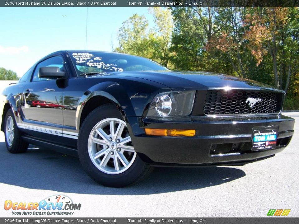 2006 Ford Mustang V6 Deluxe Coupe Black / Dark Charcoal Photo #7