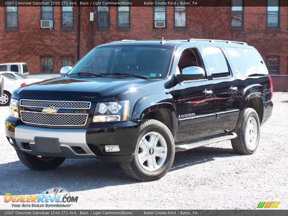 2007 Chevrolet Suburban 1500 Z71 4x4 Black / Light Cashmere/Ebony Photo #1