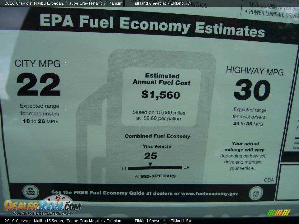 2010 Chevrolet Malibu LS Sedan Taupe Gray Metallic / Titanium Photo #21