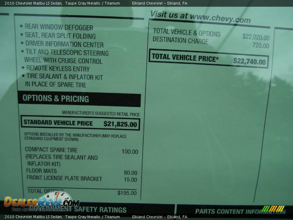 2010 Chevrolet Malibu LS Sedan Taupe Gray Metallic / Titanium Photo #23