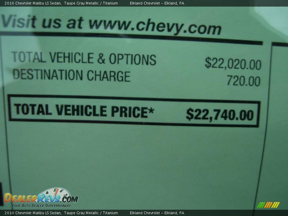 2010 Chevrolet Malibu LS Sedan Taupe Gray Metallic / Titanium Photo #24