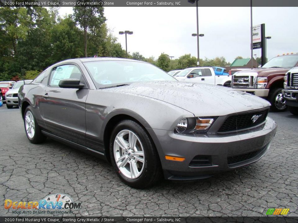 2010 Ford Mustang V6 Coupe Sterling Grey Metallic / Stone Photo #1