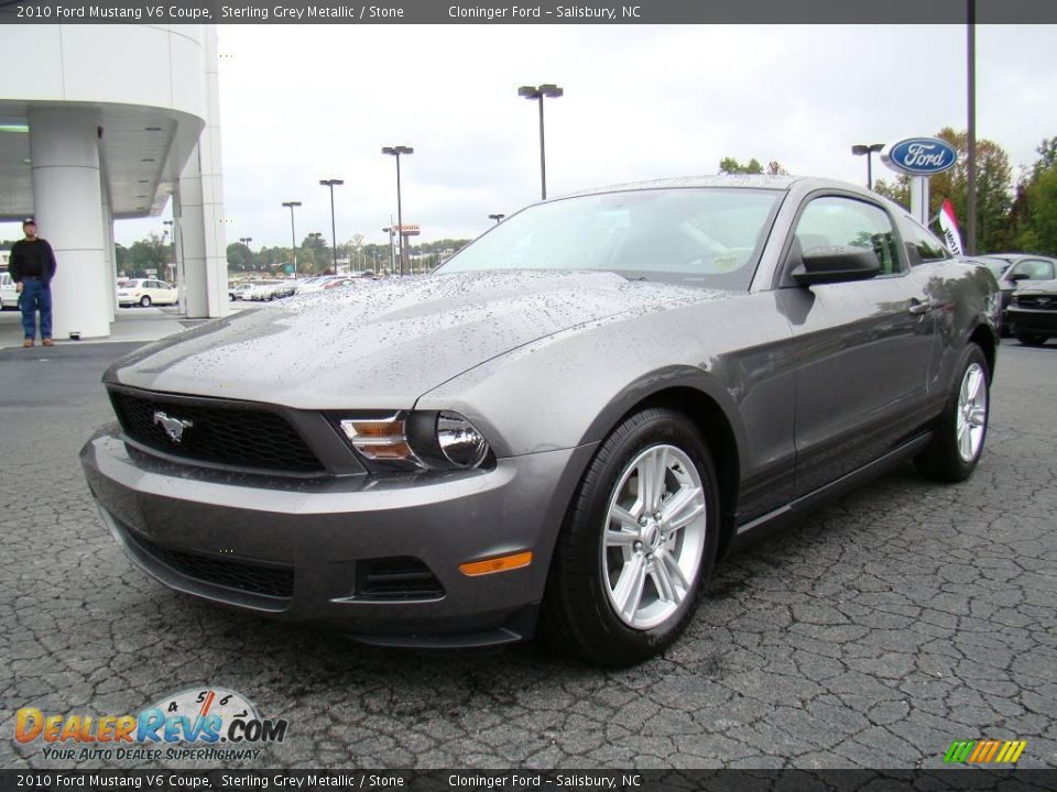 2010 Ford Mustang V6 Coupe Sterling Grey Metallic / Stone Photo #6