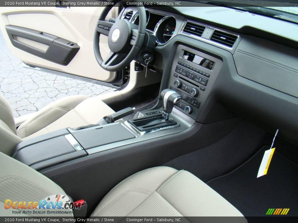 2010 Ford Mustang V6 Coupe Sterling Grey Metallic / Stone Photo #10