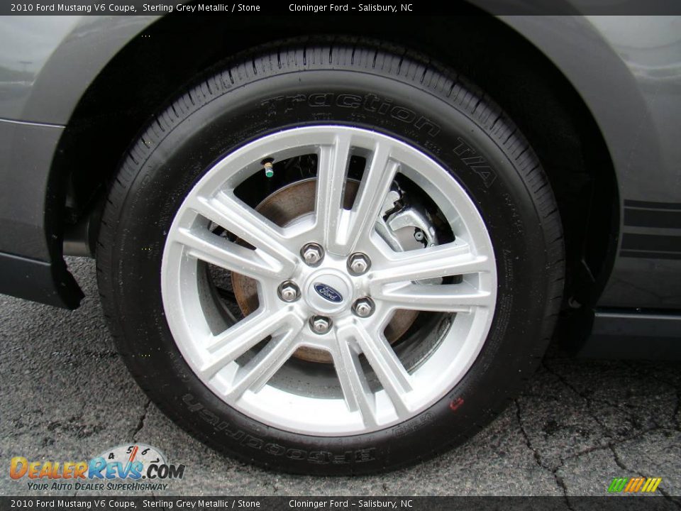 2010 Ford Mustang V6 Coupe Sterling Grey Metallic / Stone Photo #12