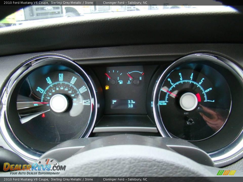 2010 Ford Mustang V6 Coupe Sterling Grey Metallic / Stone Photo #13