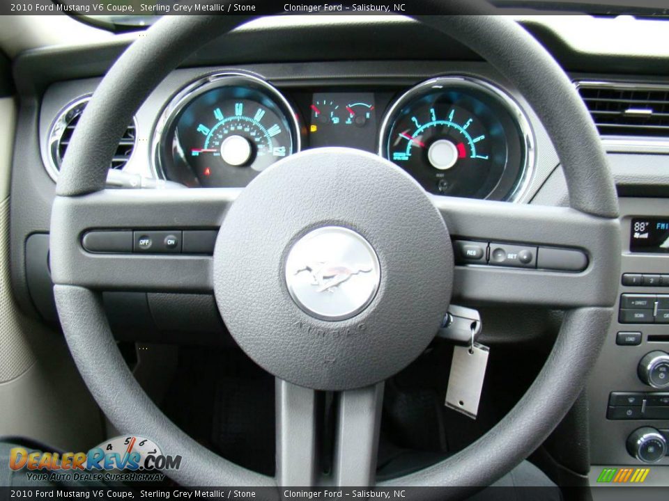 2010 Ford Mustang V6 Coupe Sterling Grey Metallic / Stone Photo #14