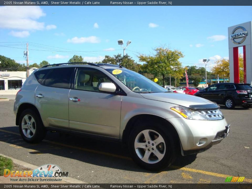 2005 Nissan Murano SL AWD Sheer Silver Metallic / Cafe Latte Photo #13