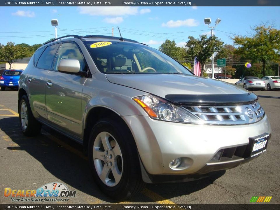 2005 Nissan Murano SL AWD Sheer Silver Metallic / Cafe Latte Photo #14