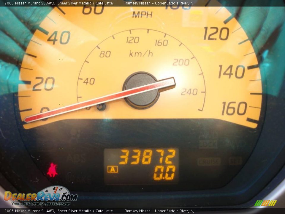 2005 Nissan Murano SL AWD Sheer Silver Metallic / Cafe Latte Photo #35
