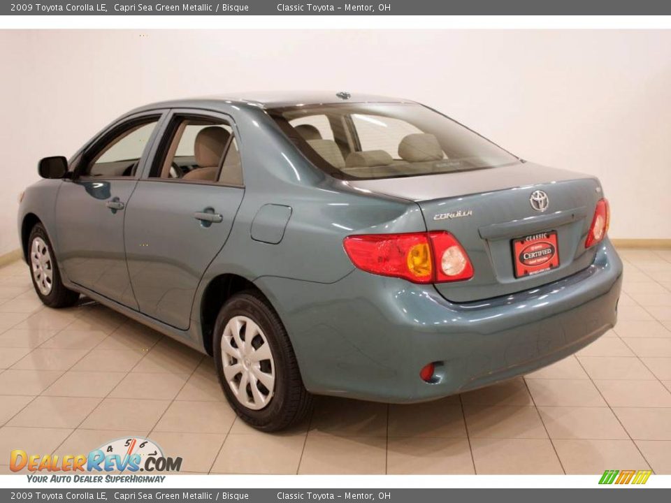 2009 Toyota Corolla LE Capri Sea Green Metallic / Bisque Photo #5