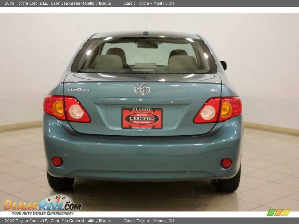 2009 Toyota Corolla LE Capri Sea Green Metallic / Bisque Photo #6