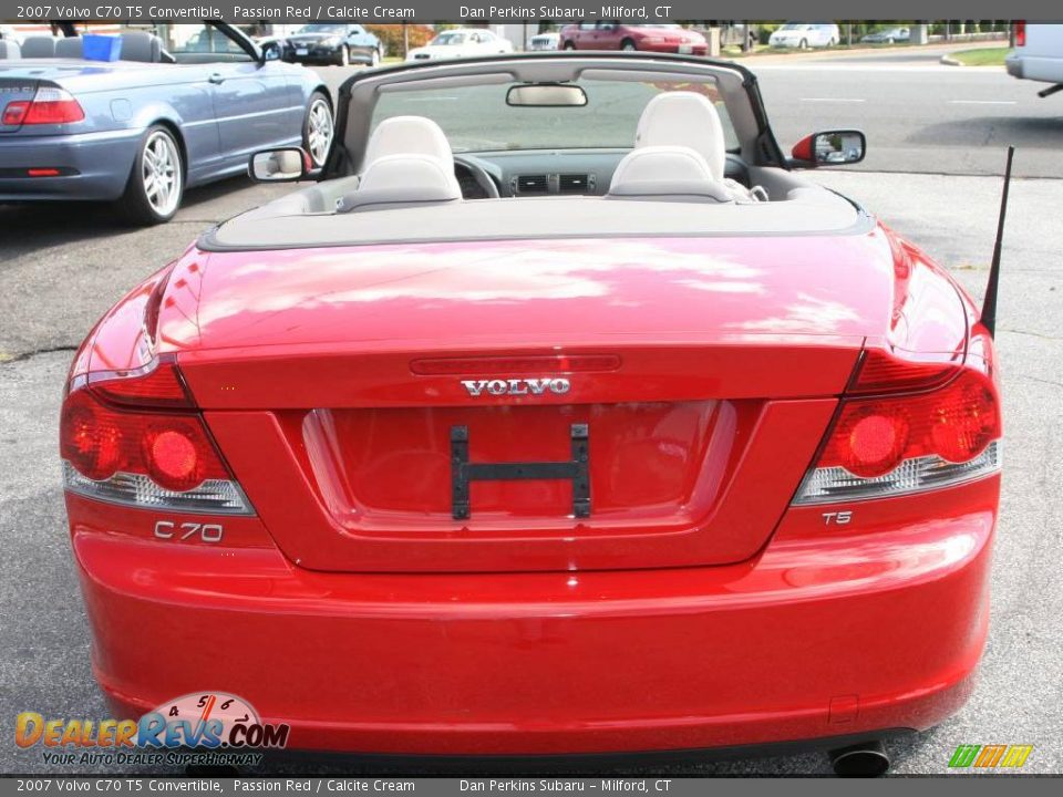 2007 Volvo C70 T5 Convertible Passion Red / Calcite Cream Photo #6