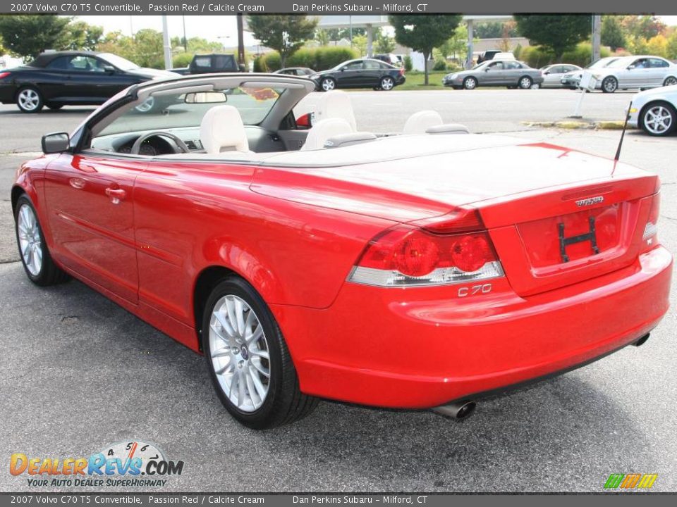 2007 Volvo C70 T5 Convertible Passion Red / Calcite Cream Photo #8