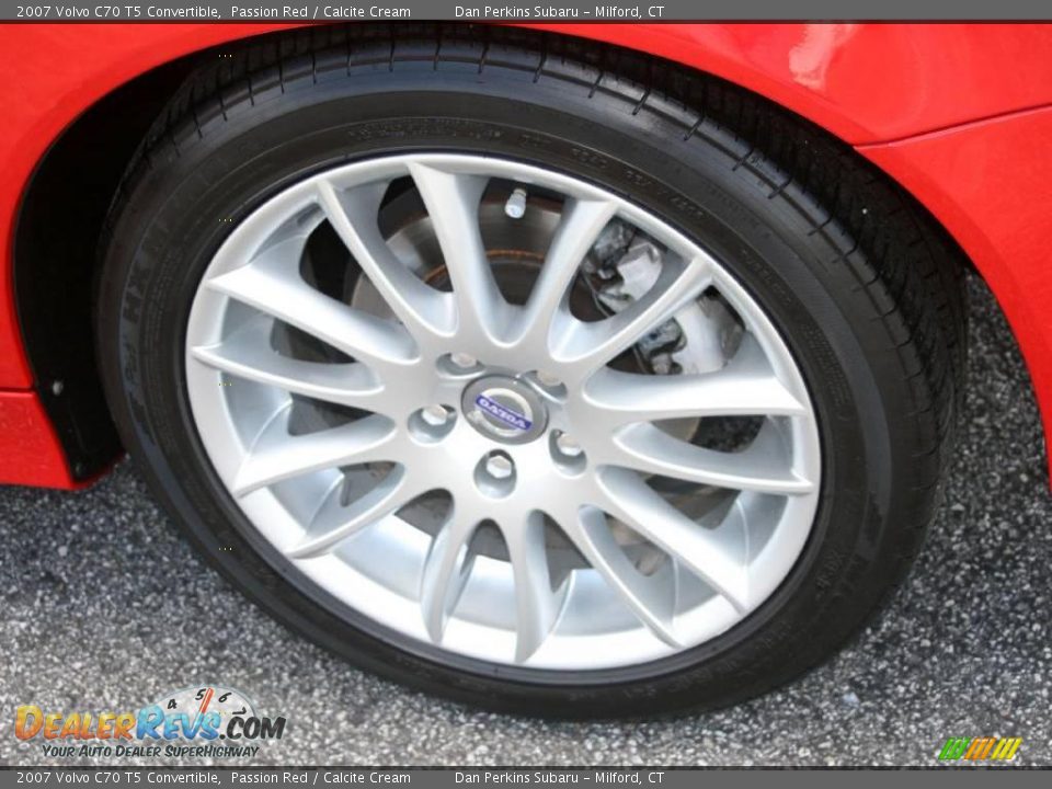 2007 Volvo C70 T5 Convertible Passion Red / Calcite Cream Photo #9