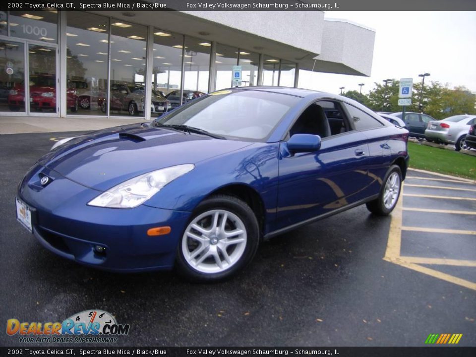 2002 Toyota Celica GT Spectra Blue Mica / Black/Blue Photo #1