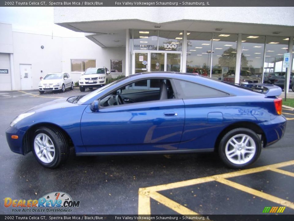 2002 Toyota Celica GT Spectra Blue Mica / Black/Blue Photo #2