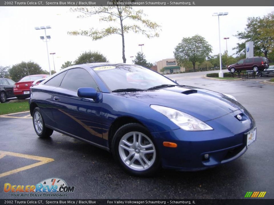 2002 Toyota Celica GT Spectra Blue Mica / Black/Blue Photo #7