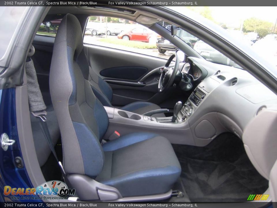 2002 Toyota Celica GT Spectra Blue Mica / Black/Blue Photo #22