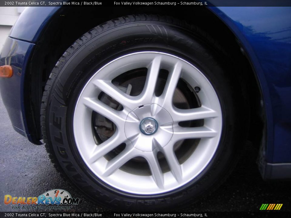 2002 Toyota Celica GT Spectra Blue Mica / Black/Blue Photo #24