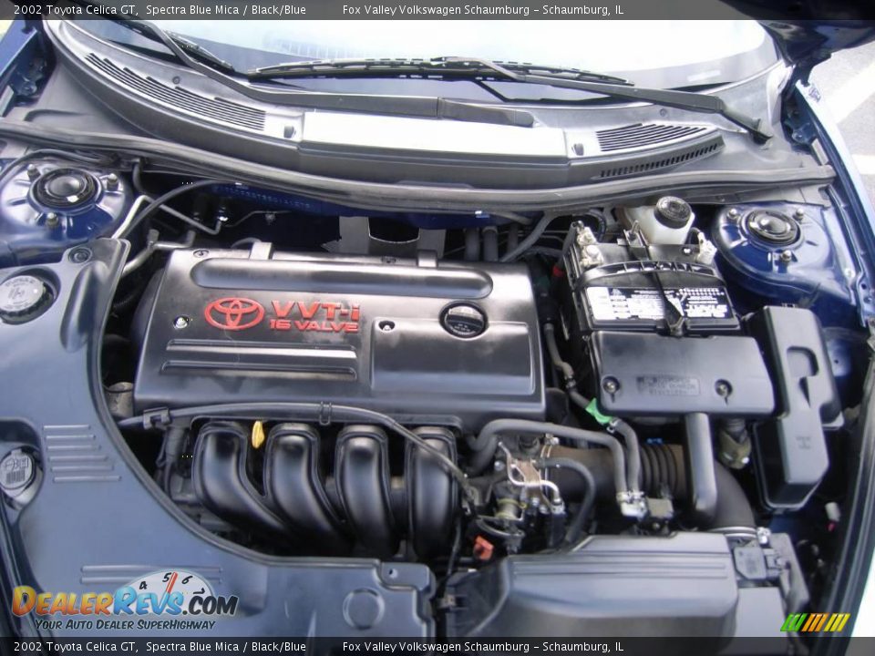 2002 Toyota Celica GT Spectra Blue Mica / Black/Blue Photo #27