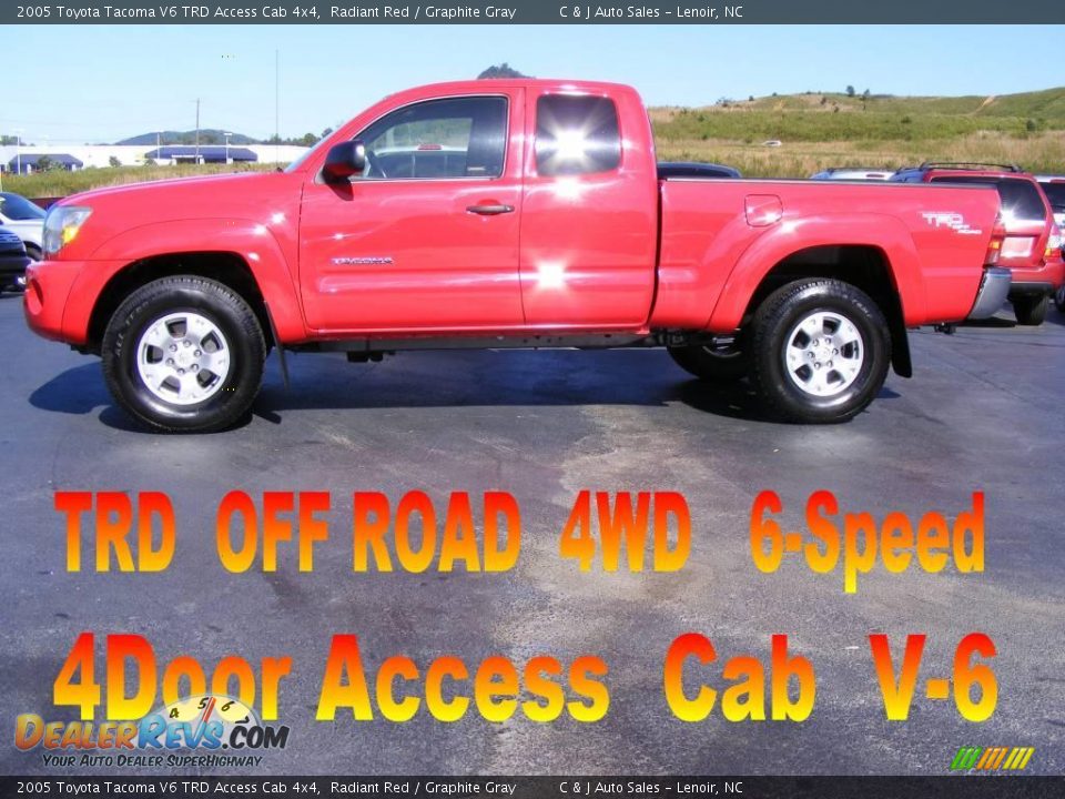 2005 Toyota Tacoma V6 TRD Access Cab 4x4 Radiant Red / Graphite Gray Photo #1
