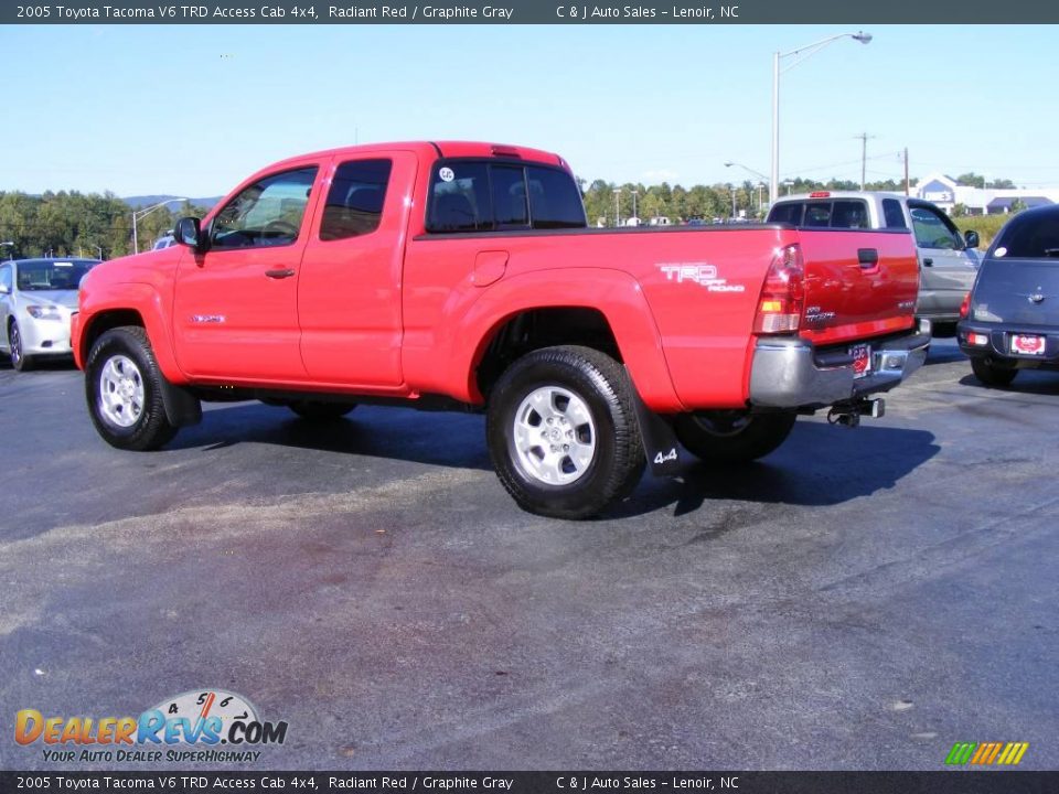 2005 Toyota Tacoma V6 TRD Access Cab 4x4 Radiant Red / Graphite Gray Photo #2