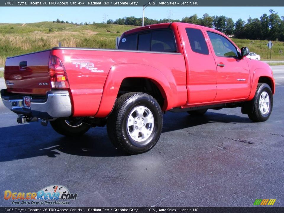 2005 Toyota Tacoma V6 TRD Access Cab 4x4 Radiant Red / Graphite Gray Photo #7