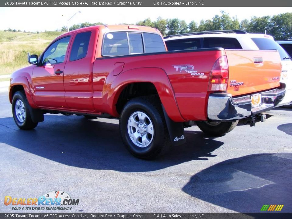 2005 Toyota Tacoma V6 TRD Access Cab 4x4 Radiant Red / Graphite Gray Photo #9