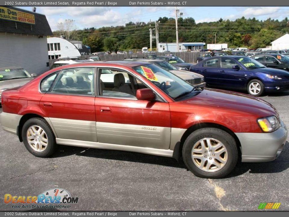 2002 Subaru Outback Limited Sedan Regatta Red Pearl / Beige Photo #4