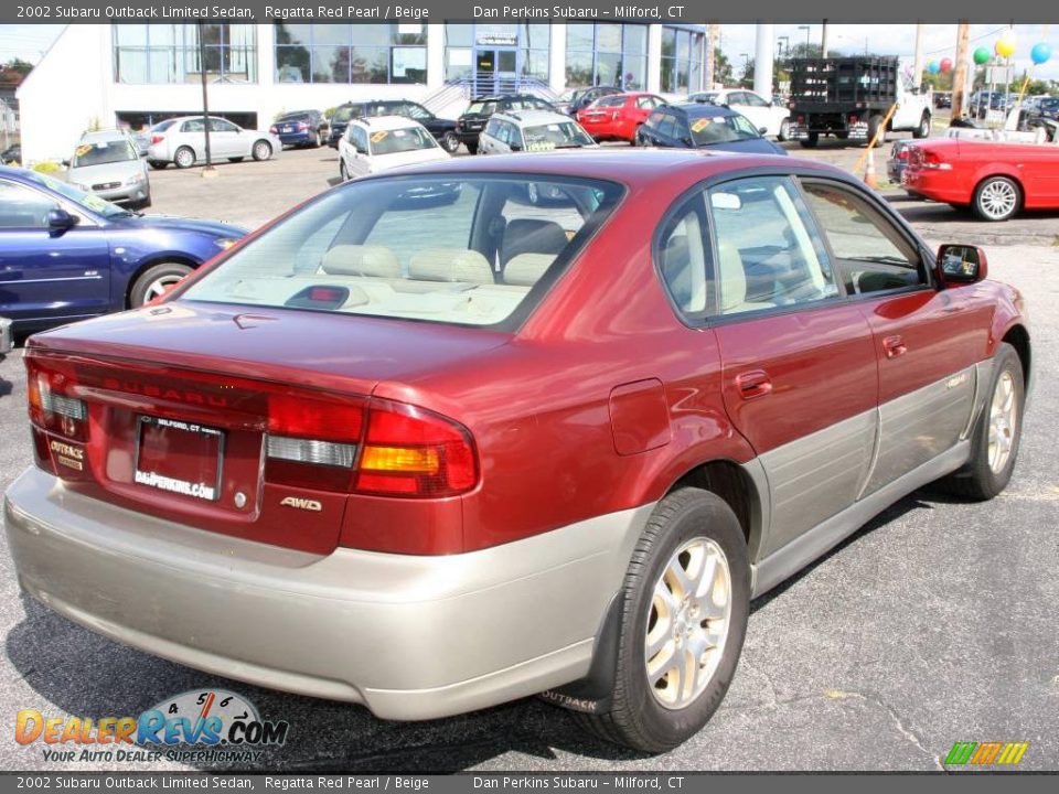 2002 Subaru Outback Limited Sedan Regatta Red Pearl / Beige Photo #5