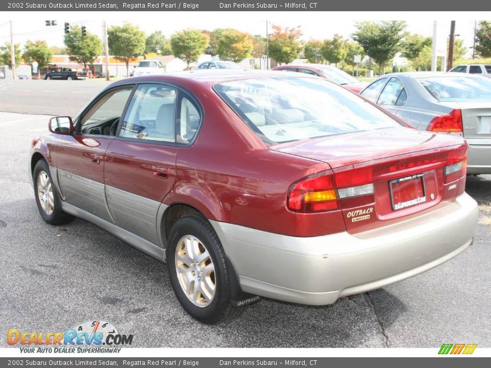 2002 Subaru Outback Limited Sedan Regatta Red Pearl / Beige Photo #6