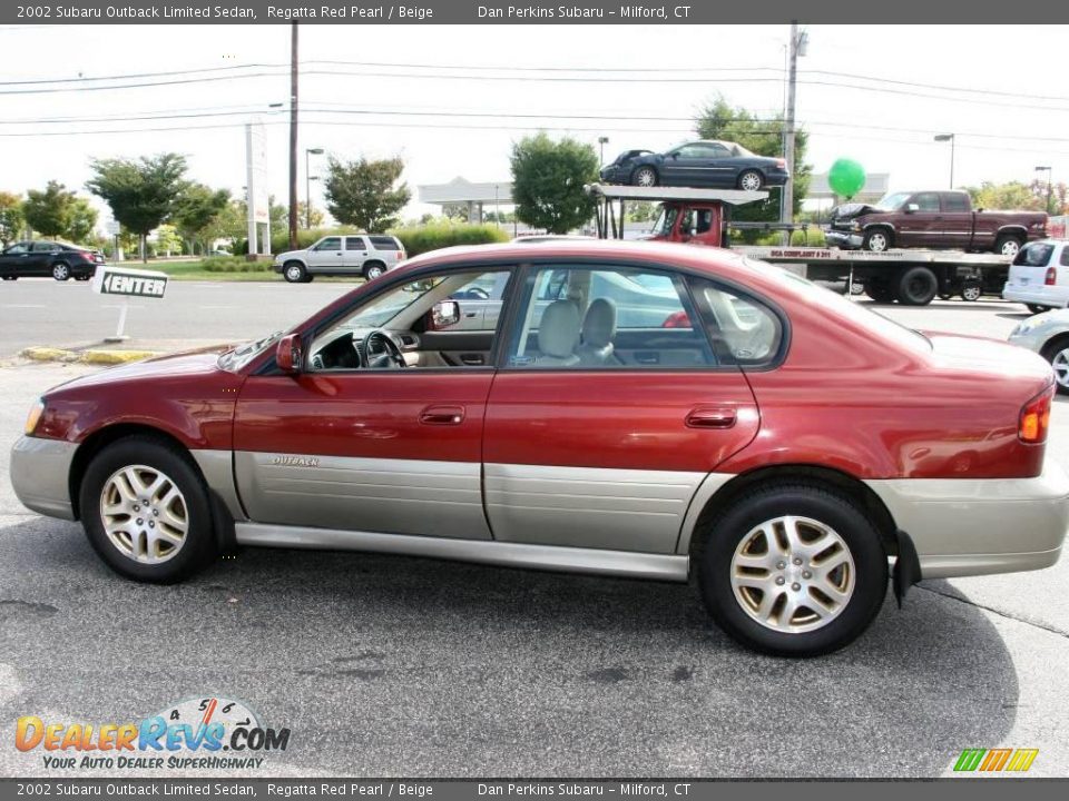 2002 Subaru Outback Limited Sedan Regatta Red Pearl / Beige Photo #8