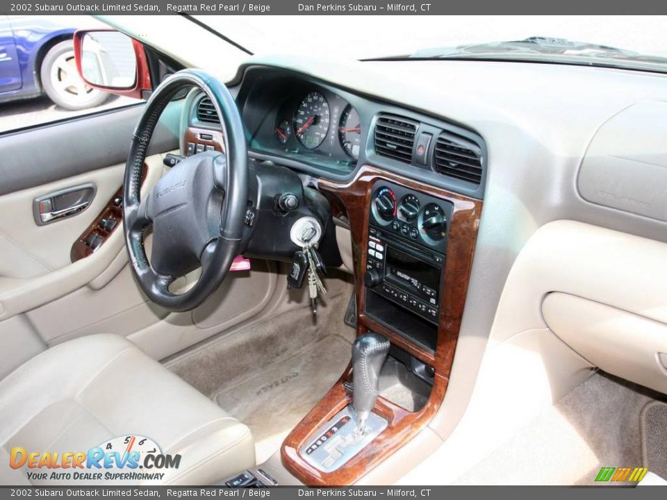 2002 Subaru Outback Limited Sedan Regatta Red Pearl / Beige Photo #10