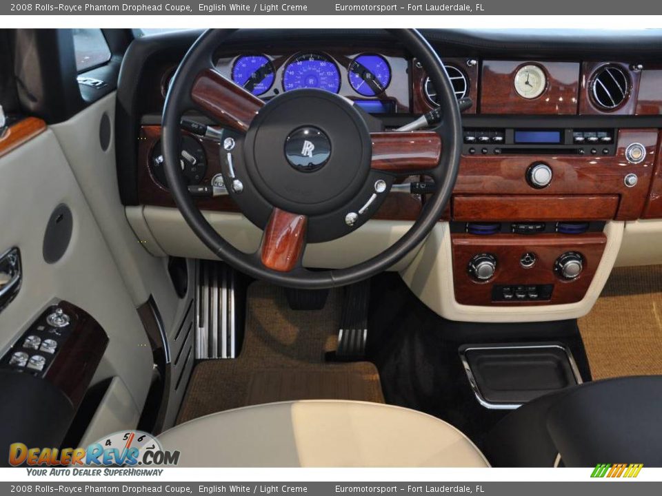 2008 Rolls-Royce Phantom Drophead Coupe English White / Light Creme Photo #26