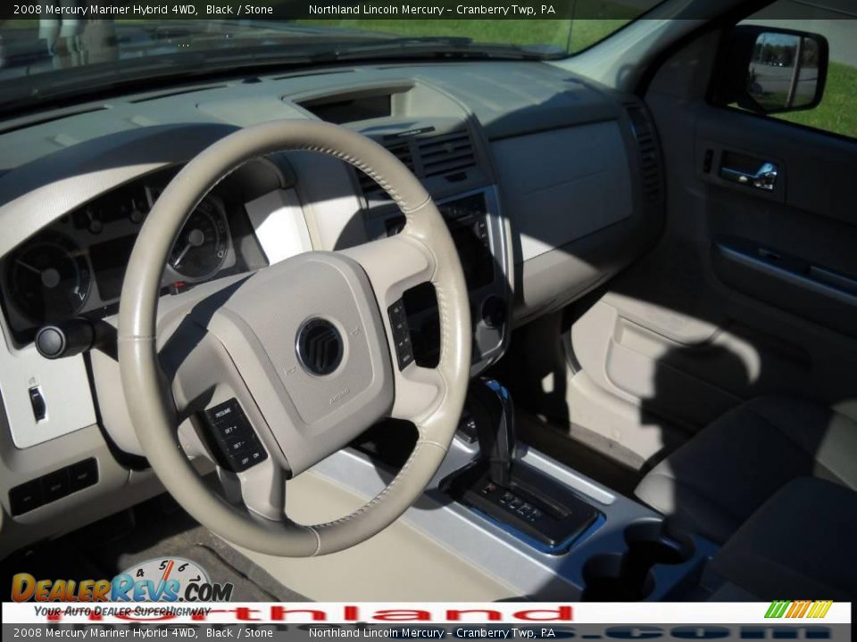 2008 Mercury Mariner Hybrid 4WD Black / Stone Photo #7