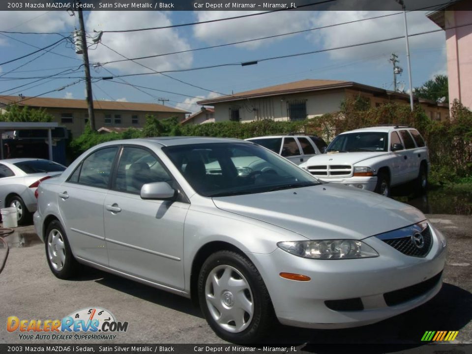 2003 Mazda MAZDA6 i Sedan Satin Silver Metallic / Black Photo #1