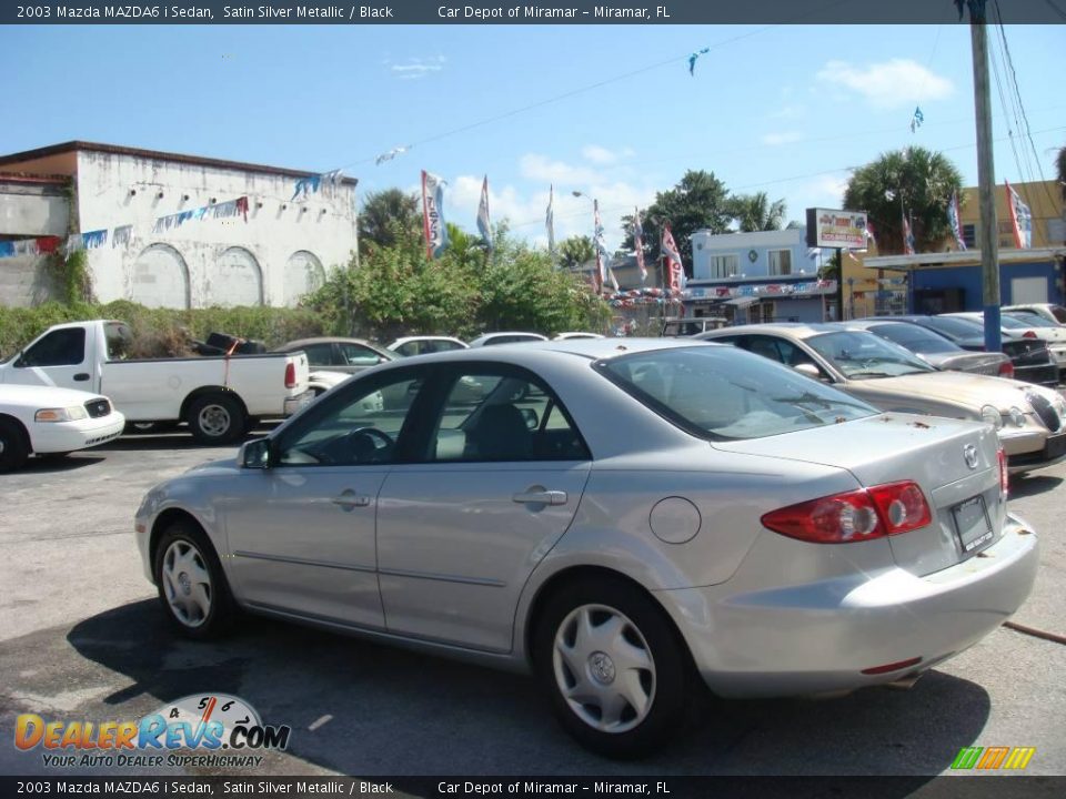2003 Mazda MAZDA6 i Sedan Satin Silver Metallic / Black Photo #5