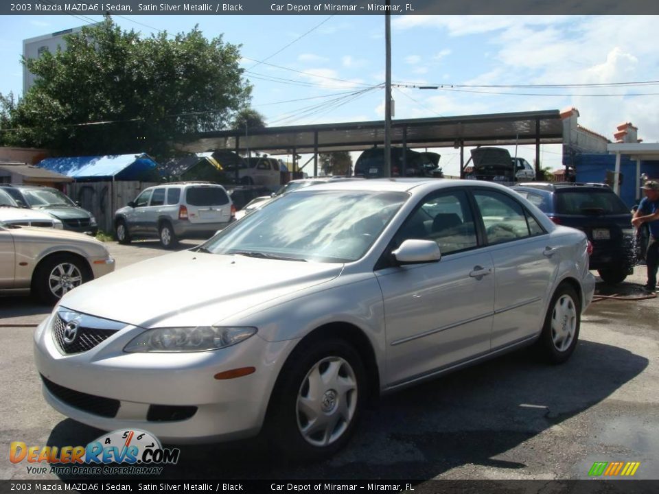 2003 Mazda MAZDA6 i Sedan Satin Silver Metallic / Black Photo #7