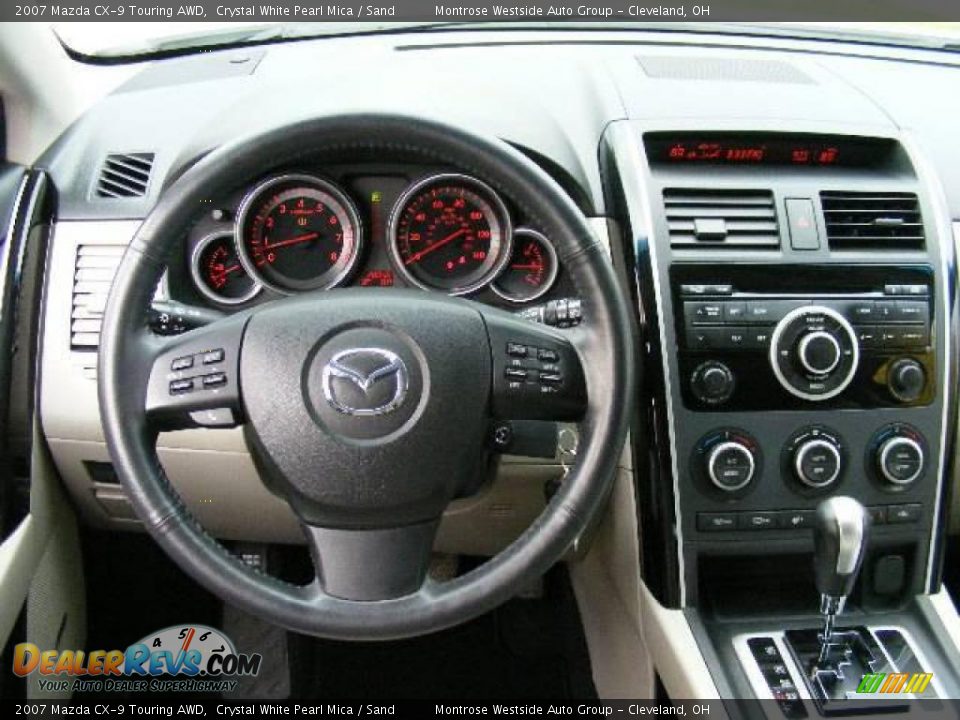 2007 Mazda CX-9 Touring AWD Crystal White Pearl Mica / Sand Photo #17