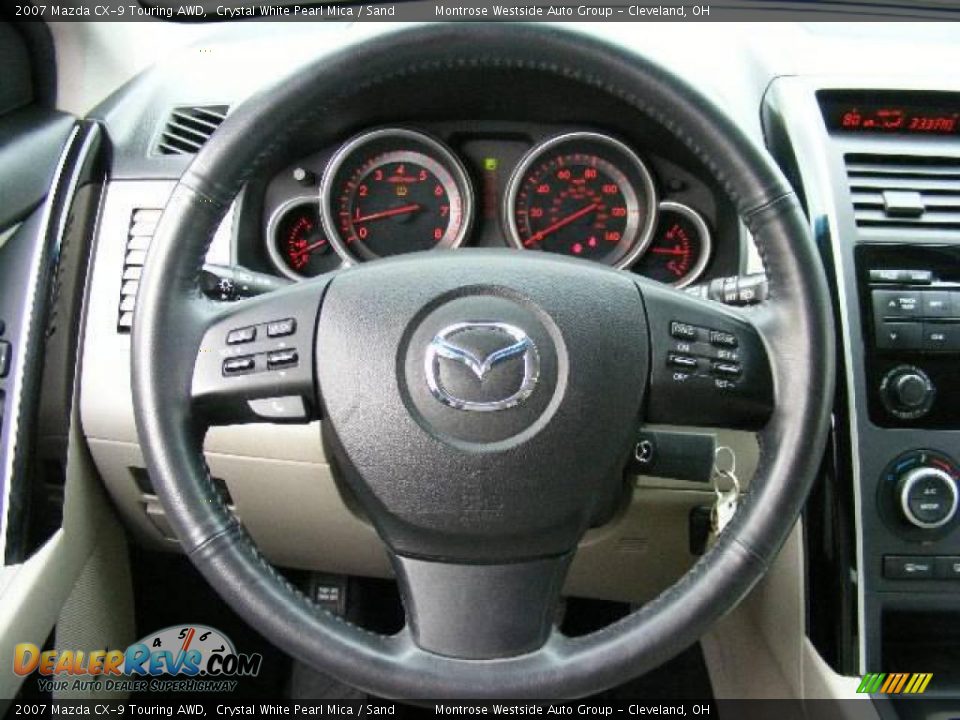 2007 Mazda CX-9 Touring AWD Crystal White Pearl Mica / Sand Photo #18