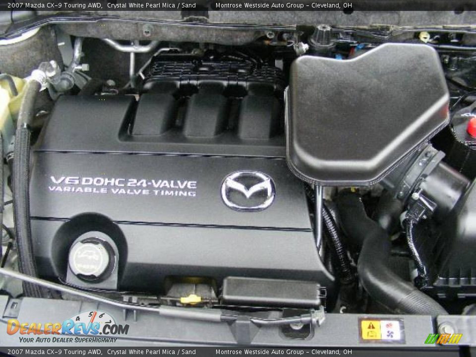 2007 Mazda CX-9 Touring AWD Crystal White Pearl Mica / Sand Photo #33
