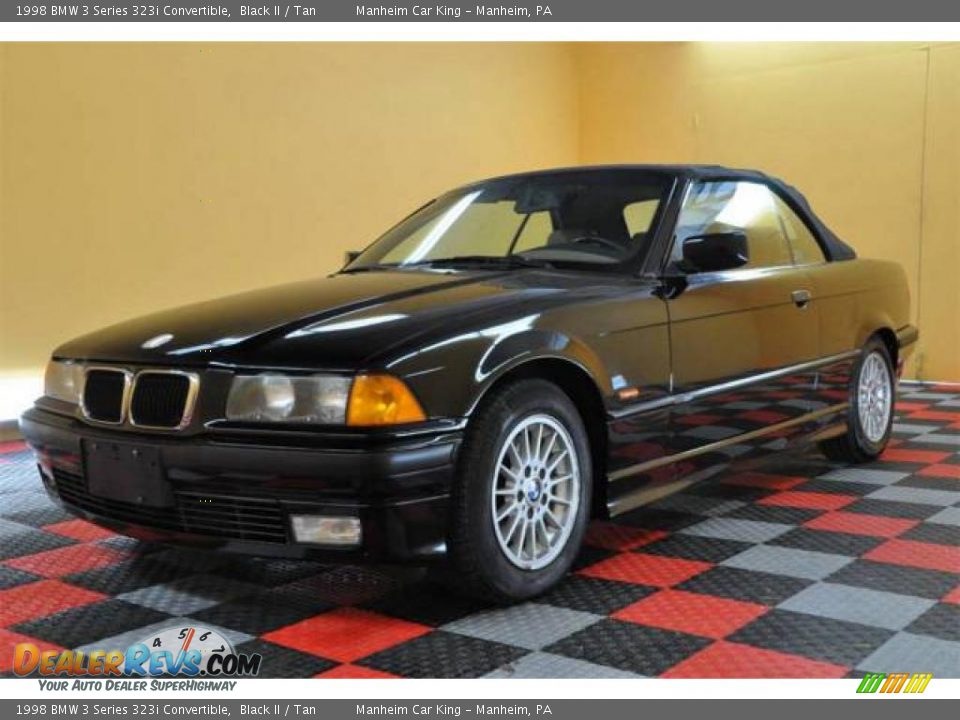 1998 BMW 3 Series 323i Convertible Black II / Tan Photo #1