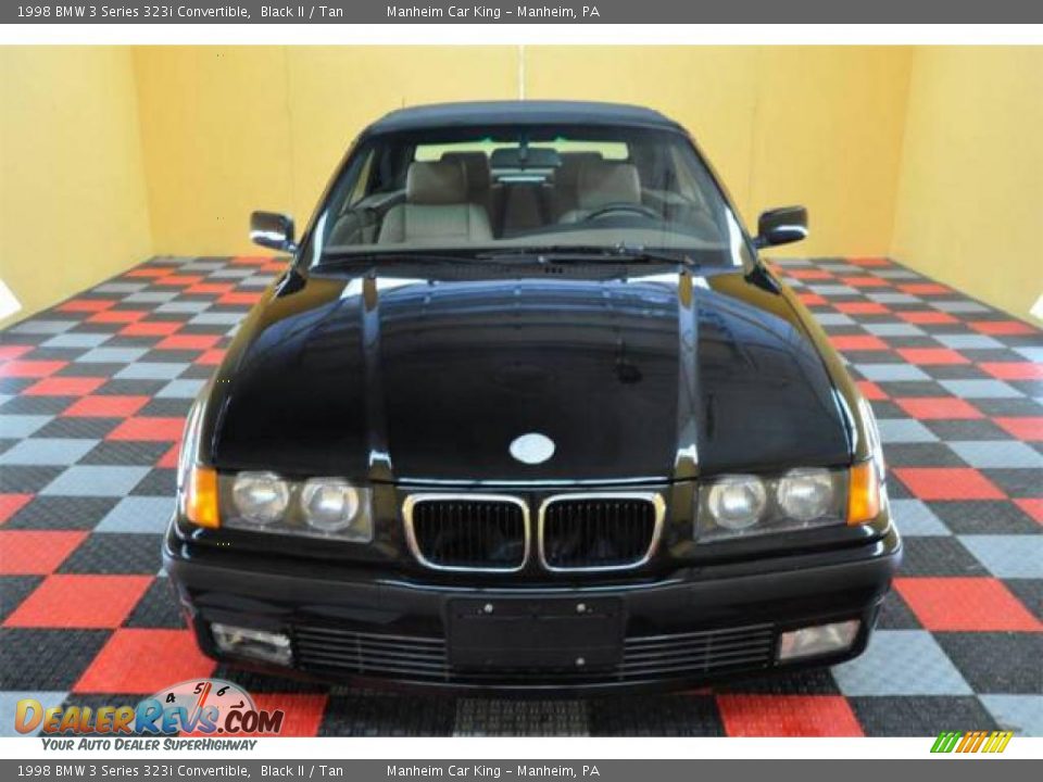 1998 BMW 3 Series 323i Convertible Black II / Tan Photo #2