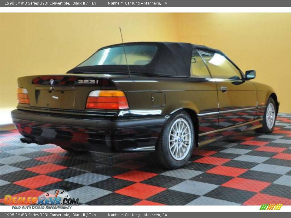 1998 BMW 3 Series 323i Convertible Black II / Tan Photo #4