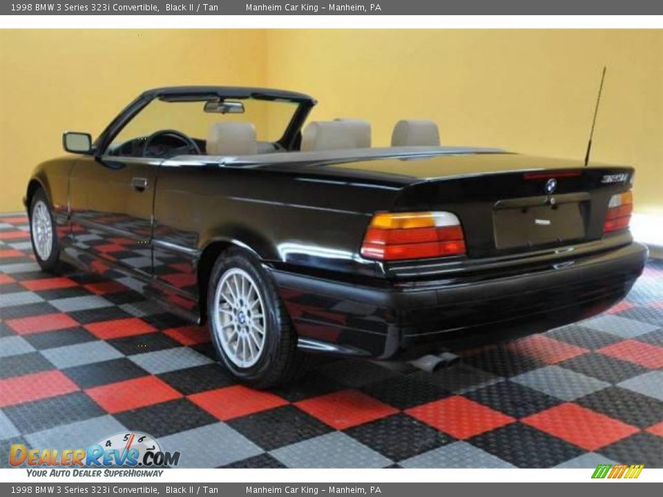 1998 BMW 3 Series 323i Convertible Black II / Tan Photo #8