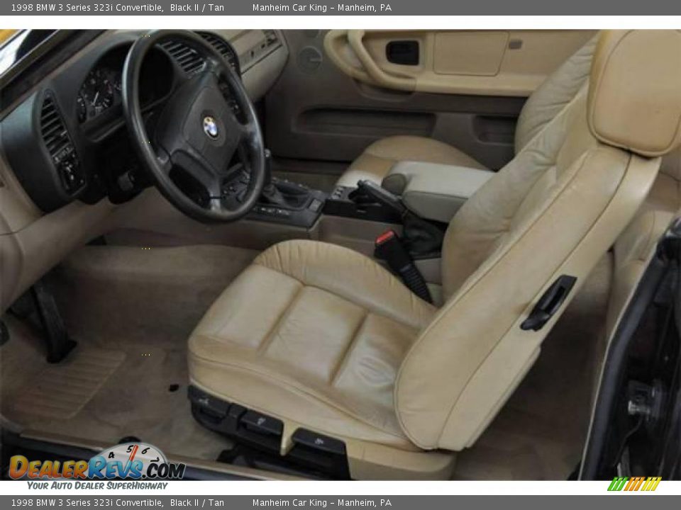 1998 BMW 3 Series 323i Convertible Black II / Tan Photo #13