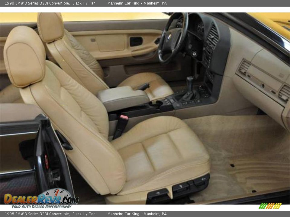 1998 BMW 3 Series 323i Convertible Black II / Tan Photo #15