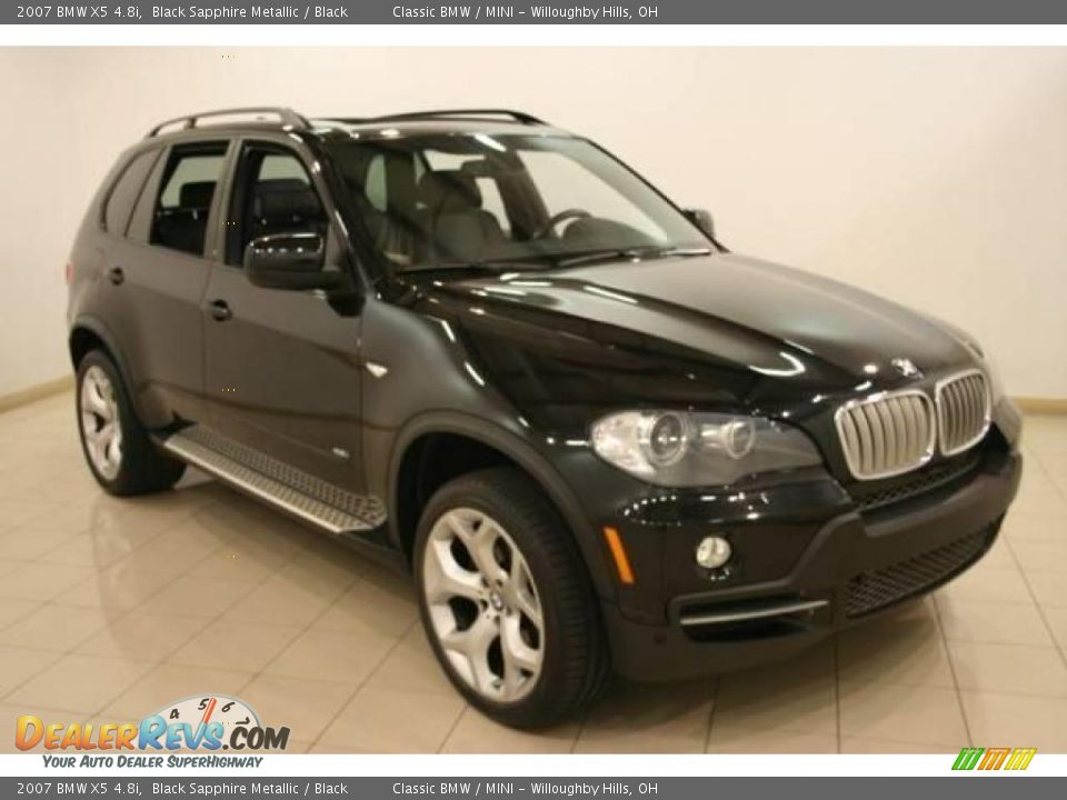 2007 BMW X5 4.8i Black Sapphire Metallic / Black Photo #1